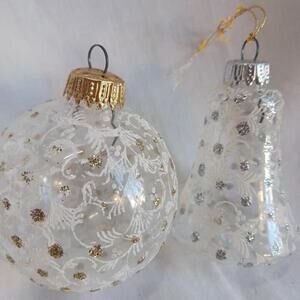 Vintage Glass Christmas Ornaments Krebs West Germany